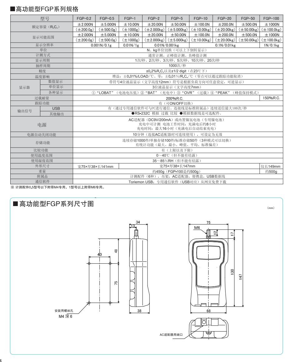  FGP-20力新寶Shimpo FGP-50測(cè)力儀